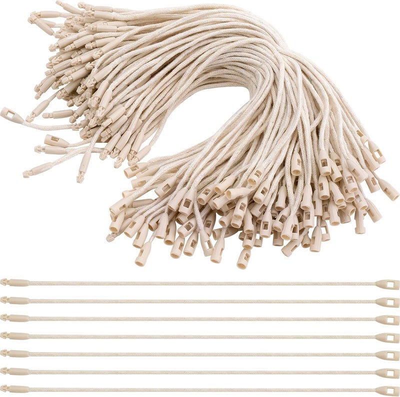 DCCLISENCE 180 Pcs 7.64 Inch Beige Hang Tag String, String for Tags, Price Tags with String, String Tags for Clothing, Price Tags, Shoes, Tags, Luggage Labels, DIY Accessories - Image 1